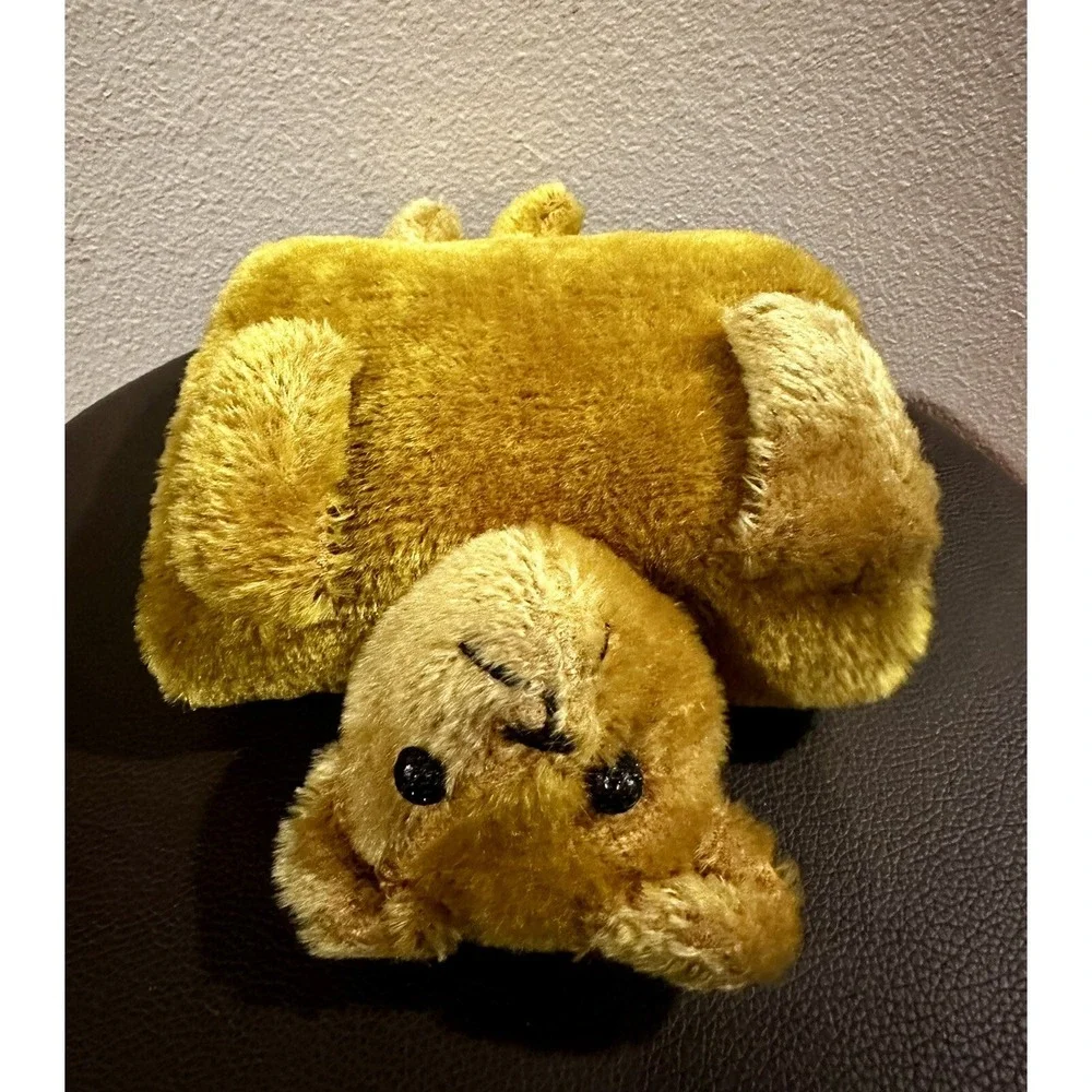 Vintage Mohair Child Teddy Bear Brown Hand Muff 11" Tall Joint Head Antique OOAK - Picture 9 of 10